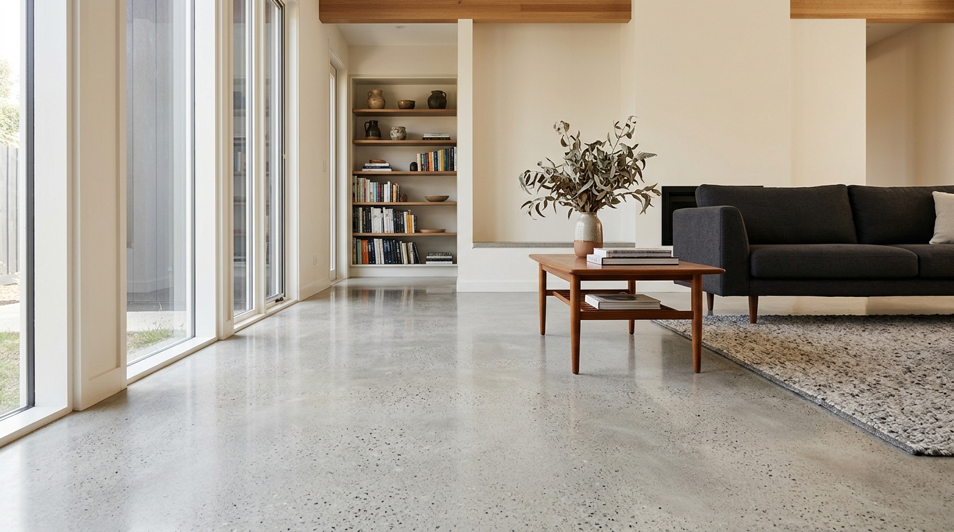 Freshly poured concrete driveway on a Melbourne suburban street