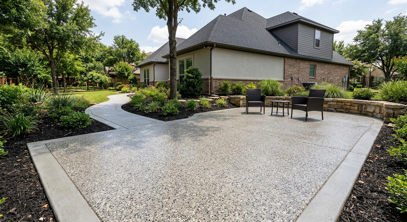 Anti-slip walkway coating installed in East Plano neighborhood